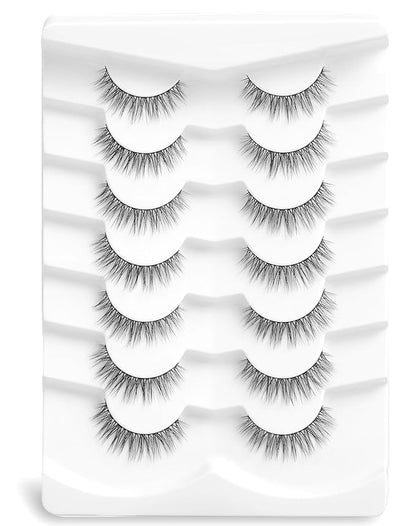 Onlyall Lashes Mink False Eyelashes Natural Wispy Lashes Soft Faux Mink Lashes Fluffy False Lashes DK72