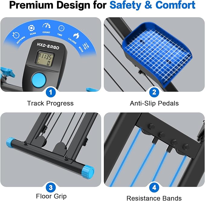 Stair Stepper for Home Gym,Folding Vertical Climber Cardio Exercise Machine,Stair Climber for Full Body Workout with Adjustable Handlebar for Women & Men