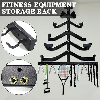 LAT Pull Down Bar Storage Rack, LAT Pulldown Attachments T Bar V Bar Cable Attachment Storage Rack, Training Exercise Back Tricep Press Down Bar Cable Machine Accessories Organizer Holder