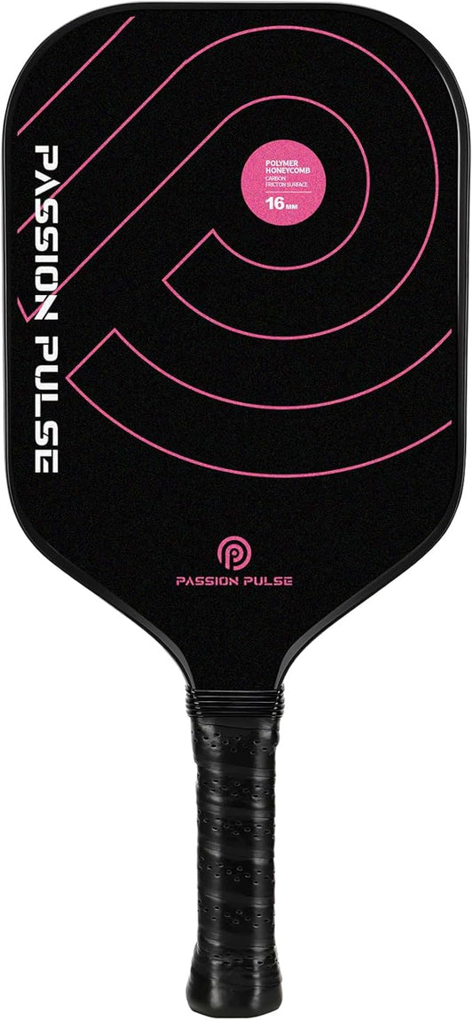 Pickleball Paddles 2025,Raw Carbon Fiber Surface（CFS） 16mm T700 High Grit & Spin, Pro Pickle Ball Paddles Designed for Ultimate Spin & Consistency