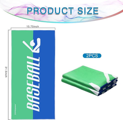 JUAN & JASMIN Microfiber Gym Towels Soft for Exercise Fitness, Sports, Workout, ODR Men & Women Quick-Drying Towels (Blue&Green)