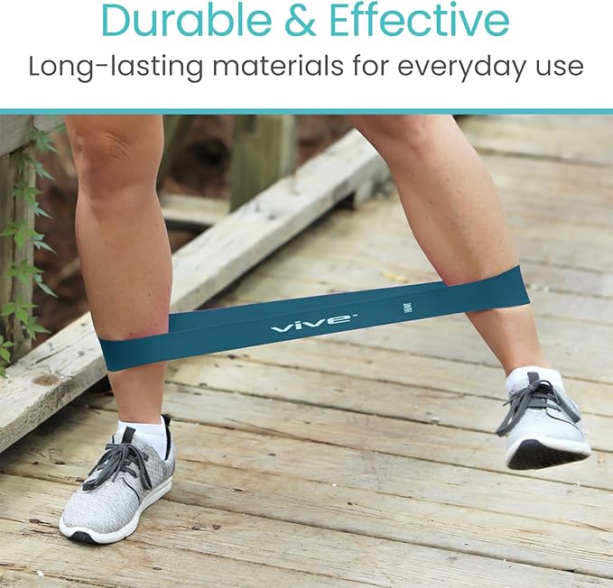 Vive Resistance Bands for Working Out (5 Pack) - Exercise & Workout Resistance Kit - Stretch, Elastic Loop Bands for Physical Therapy, Pilates, Yoga & Gym, for Men & Women - Fitness, Glute Work Out