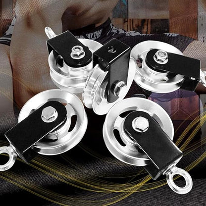 Bracket Aluminium Pulley Carrying Fitness Pulley Roller Wheel for Gym Equipment Home Accessories Gym Wheel