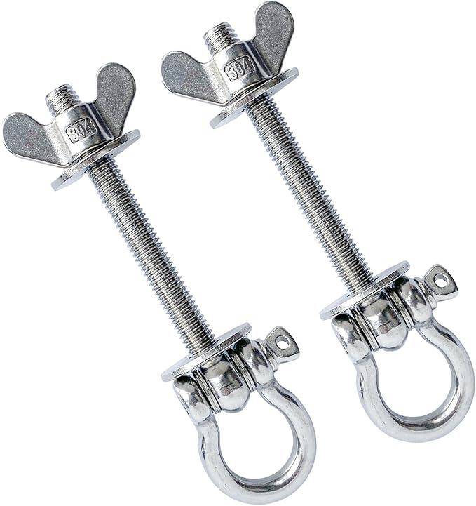2-Pack Heavy Duty Power Rack Attachments - Resistance Band Hooks & O-Ring Squat Rack Accessories | Durable Steel Band Pegs for Crossfit, Power Cage, Home Gym | Easy Installation, Universal Fit