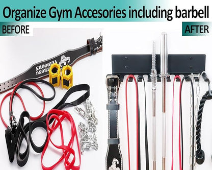 Home Gym Storage Rack, Extra Long 23‘Barbell Rack Weight Room Organizer 11 Prong Gym Equipment Storage Rack for Gym Accessories Like Fitness Bands,Resistance Bands,Straps,Foam Rollers,Barbell