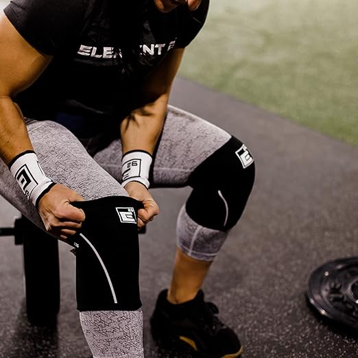 Element 26 Knee Sleeves for Weightlifting (Sold as a Pair) - 6mm Premium Neoprene for Compression, Mobility, and Warmth - Compression Sleeve for Functional Fitness, Squats, Deadlifts (Large, Black)