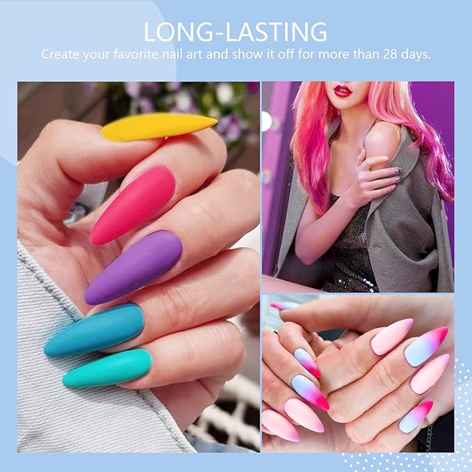 Saviland Acrylic Powder Set Starter - 36 Colors Clear Red Acrylic Powder for Nails Rose Set Spring Summer Easy to Use Polymer System for Nail Extension Nail Carving DIY Nail Art No Need Nail Lamp