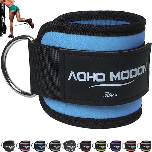 Comfortable Adjustable Ankle Straps for Cable Machines Women, Gym Workout Leg Strap, Glute Cuff, Ankle Cuffs for Glute Workouts, Foot Straps for Kickback, One Size Fit All