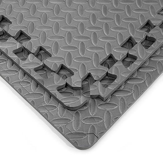 Art3d 24 Sq.Ft Eva Puzzle Exercise Mats, 24"x24" x 1/2" Thick Foam Interlocking Tiles for Gyms, Flooring, Workout, Gym Equipments, Pack of 6, Grey