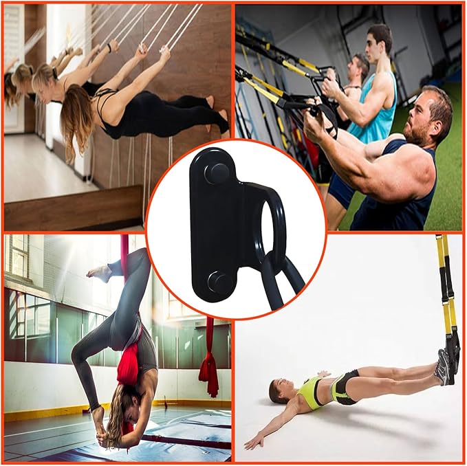Resistance Band Wall Anchor(3 PCS Black),Heavy Duty Resistance Bands Wall Mount,Adjustable Resistance Band Hooks,Wall Anchor for Resistance Bands for Home Gym Workouts