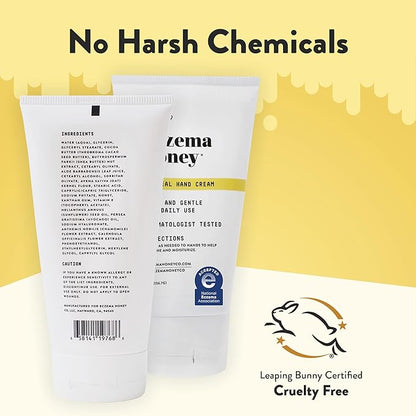 ECZEMA HONEY Oatmeal Hand Cream - Natural Hand & Body Lotion for Eczema Rash Relief - Eczema Cream for Dry, Itchy, Sensitive, & Irritable Skin (2 Oz)