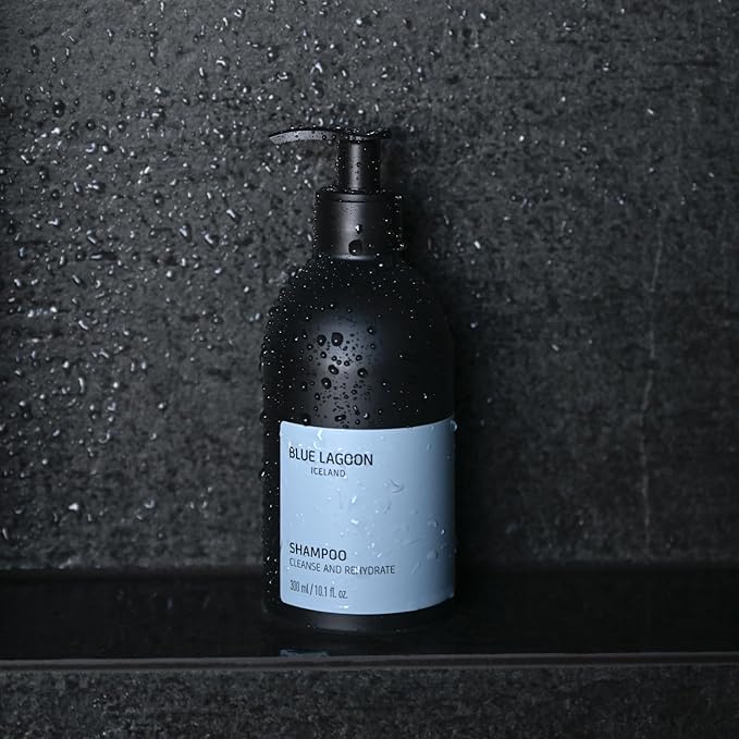Blue Lagoon Skincare Shampoo - Mineral Rich Hydrating Shampoo - Cleanses & Rehydrates Hair - Long Lasting Hydration - Natural Shine - Removes Sebum - 300ML
