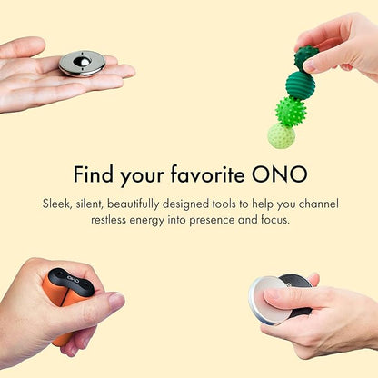 ONO Roller - Handheld Fidget Toy for Adults | Help Relieve Stress, Anxiety, Tension | Promotes Focus, Clarity | Compact, Portable Design | Titanium Junior