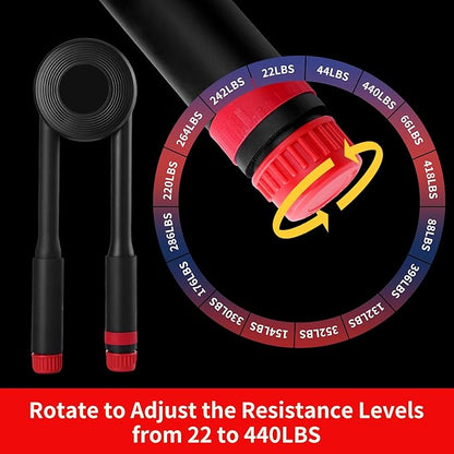 Twisted Arm Trainer, Hydraulic Chest Power Expander, 22-440LB Adjustable Strength Forearm Exerciser, Muscle Training Workout Equipment, Shoulder Pectoral Biceps Upper Body Press Expander Gym Device