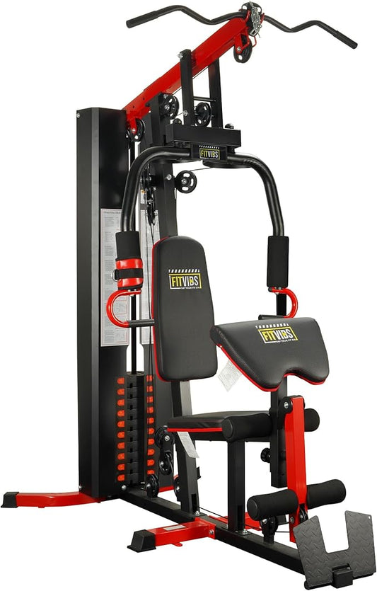 Fitvids Home Gym, Workout Equipment with Leg Press, Exercise Equipment for Home with Pulley System, Home Gym Equipment for Full