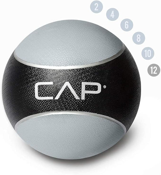 WF Athletic Supply Medicine & Exercise Ball - Durable Rubber & Consistent Weight Distribution; Comfort Textured Grip for Strength, Balance & Core Training, Multiple Choices Available