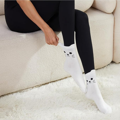 Cute Cat Pilates Sock with Grips Non-slip Yoga Sock Grip Socks for Women,Gifts for Women