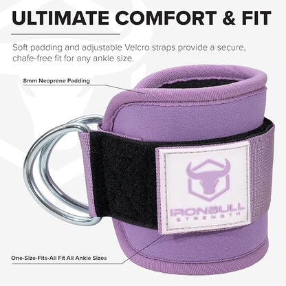 Women's Ankle Strap for Cable Machines & Resistance Bands: Gym & Home Workout Cuff Attachment for Leg Extensions, Kickbacks, Hip Abductors - Booty Exercises