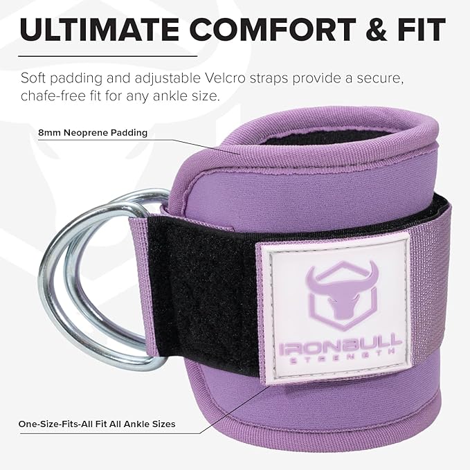 Women's Ankle Strap for Cable Machines & Resistance Bands: Gym & Home Workout Cuff Attachment for Leg Extensions, Kickbacks, Hip Abductors - Booty Exercises