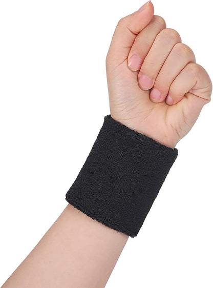 WILLBOND 3 Pcs Sweatbands Set 80s 90s Neon Sports Headband Tennis Striped Sweat Band Sports Competitions Games for Men Women Party Supplies