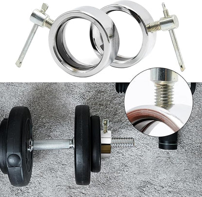 Olympic Barbell Spin-Lock Collars for 2" Olympic Bar Screw Clamps Hex Nut Anti-Slip Collars Dumbell Weight Lifting, Pack of 2 (C)