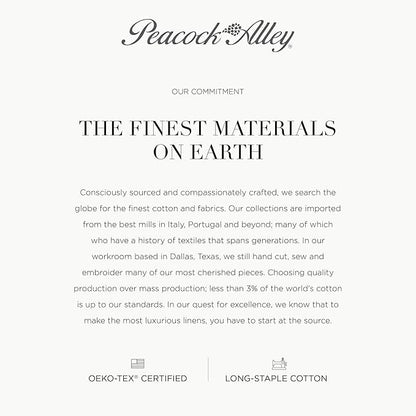 Peacock Alley Diamond 6 Piece Towel Set - Luxurious 100% Long-Staple Turkish Cotton - Soft, Absorbent & Fast Drying, Ivory