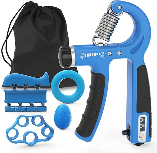 JKSHMYT Grip Strength Trainer Kits (5 Pack), Adjustable Resistance Forearm Strengthener, Hand Gripper Strengthener for Muscle Building and Injury Recovery for Athletes