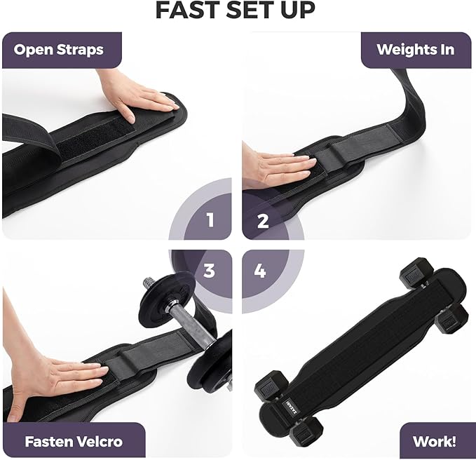 Heavy Duty Hip Thrust Belt with Comfortable Non-Slip Padding for Hip Protection – Effective Glute Builder & Booty Belt for Dumbbells, Kettlebells, Plates – Suited for Home, Gym, On-the-Go Workouts