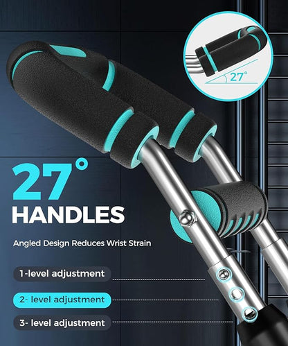 Twister Arm Trainer, Adjustable 5 Resistance Levels (40-130 lbs) Chest & Arm Workout Equipment for Men & Women, Ergonomic Home Gym Strength Trainer with Anti-Slip Handles & Carry Bag
