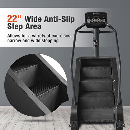 Stair Stepper with LED Screen, Commercial Grade Stepper Machine, Stepmill for Exercise at Home, Stair Climber for Cardio and Lower Body Workouts, 15 Speed Levels, 660LBS Capacity, 15-165 Steps/Minute