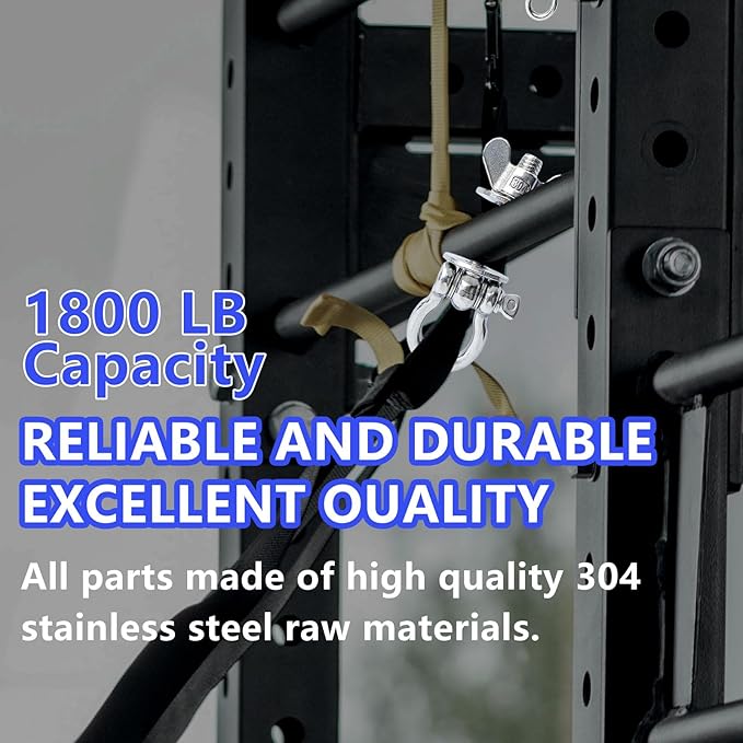 2-Pack Heavy Duty Power Rack Attachments - Resistance Band Hooks & O-Ring Squat Rack Accessories | Durable Steel Band Pegs for Crossfit, Power Cage, Home Gym | Easy Installation, Universal Fit