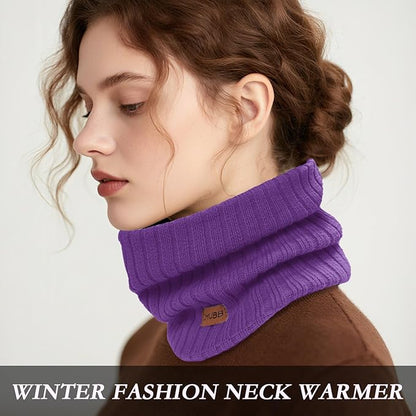 Neck Warmer Gaiter, Winter Fleece Lined Face Mask Scarf for Men Women, Thick Warm Cold Weather Running Ski Neck Cover