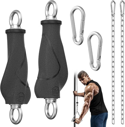 Tricep Rope LAT Pull Down Attachment, Gym Handle for Cable, Gym LAT Pulldown Cable Machine Pulley System Accessory, DIY Workout Equipment for Home Gym