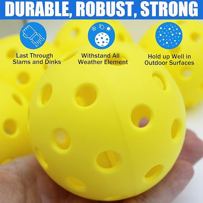 Magicorange Pickleball Balls, 20 Pack USAPA Approved Outdoor Pickleballs, High Elasticity & Durable Pickle Balls