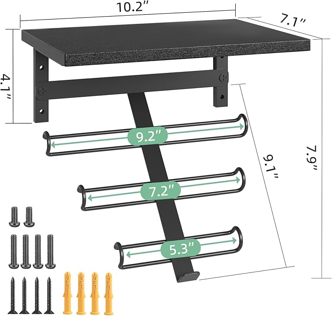 TJ.MOREE Resistance Rack Band Storage Hanger with Shelf Gym Equipment Organizer, Storage Rack for Home Gym