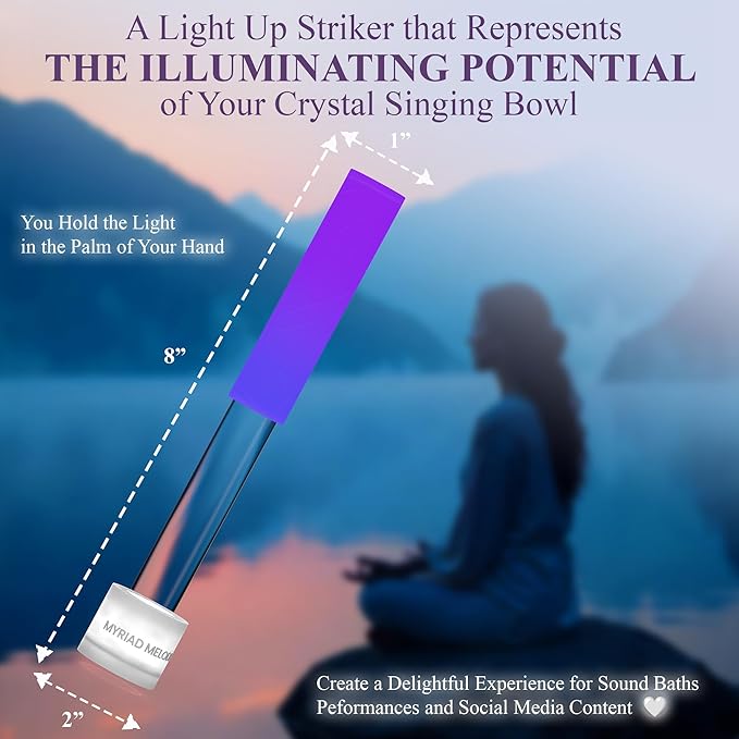 Acrylic Strikers - Small - Select Your Favorite Color Accessory To Match With Your Singing Bowl - Illuminating Wavelength For Sound Baths and Performances - Orange Color