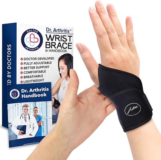 Doctor-Developed Gym Wrist Wraps, Lifting Wrist Wraps for Weightlifting, & wrist compression brace for Workout, weightlifting straps With Thumb Loops, wrist wraps for weightlifting for Wrist Support, lifting straps gym for Men & Women – Black (Single)