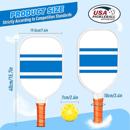 Pickleball Paddles,USAPA Approved Pickleball Paddles Set Premium Pickleball Paddle, 4 Pickleball Balls & 1 Carry Bag Gifts for Women Men Beginners & Pros Players