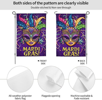 Carnival Garden Flag 12x18 In Double Sided Yard Flags Lawn Sign Decor No Flagstand