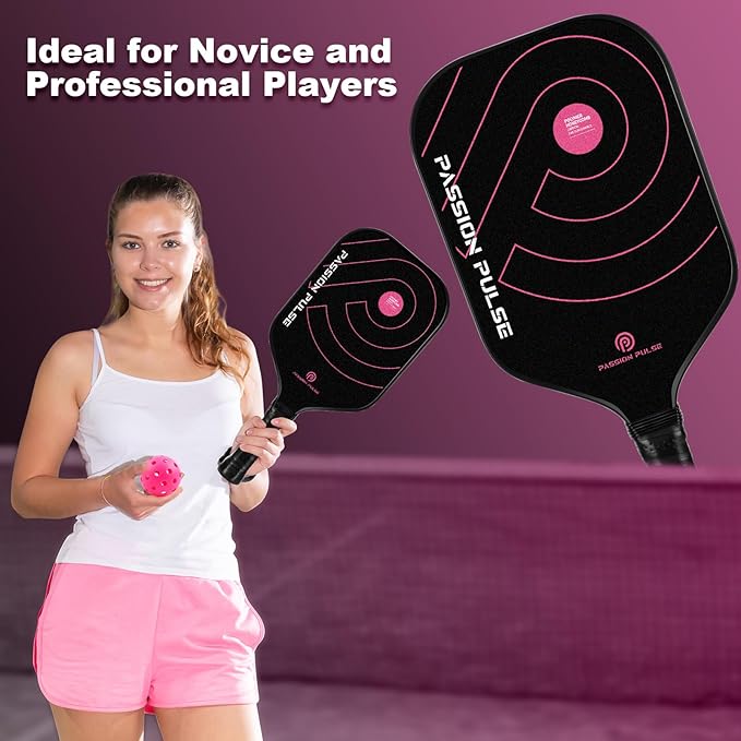 Pickleball Paddles 2025,Raw Carbon Fiber Surface（CFS） 16mm T700 High Grit & Spin, Pro Pickle Ball Paddles Designed for Ultimate Spin & Consistency