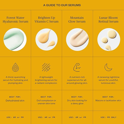 Ursa Major Mountain Glow Natural Face Serum | Vegan Daily Facial Moisturizer | Combat Wrinkles & Sagging Skin | Boost Radiance and Skin Glow | Cruelty-Free & Non-Toxic | For Men & Women | 1.0 ounce