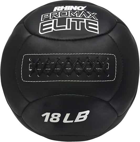 Champion Sports Rhino Promax Elite Slam Ball – Soft Shell, Non-Slip Grip, Multiple Weights Available, 14” Diameter, for Weightlifting, Plyometrics, Cross Training & Home Gym Fitness