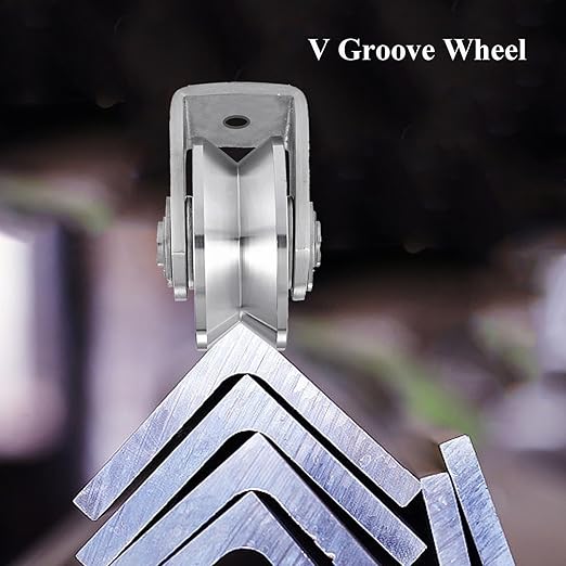 2pcs V Groove Wheel Stainless Steel Heavy Duty Wire Rope Pulley Block Sliding Gate Rollers Double Bearing Plate Caster Solid Track Rollers Wheels Fence Gate Wheel