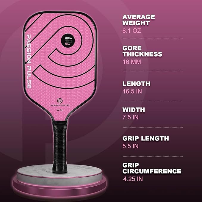 Pickleball Paddles 2025,Raw Carbon Fiber Surface（CFS） 16mm T700 High Grit & Spin, Pro Pickle Ball Paddles Designed for Ultimate Spin & Consistency