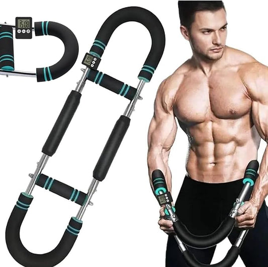 Saker Twister Arm Trainer with Built-in Timer: Ultimate Arm and Chest Workout Equipment for Men – Forearm Exerciser and Biceps Workout Device for Enhanced Strength and Muscle Building