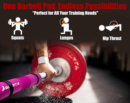AGILEFOXX Barbell Pad - Squat Pad-Hip Thrust Foam Pad, Comfort & Safety for Strength Training