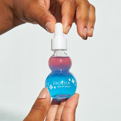 Pacifica Face Oil Serum - Flower Fix Bi-Phase Hydrating Skin Barrier - w/Hyaluronic Acid & Natural Botanical Ingredients - for Dry Sensitive Skin Vegan & Cruelty-Free Dermatologist Approved