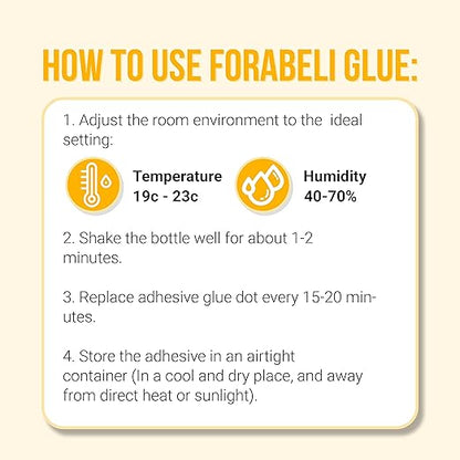 Forabeli Pro Care Lash Extension Glue, 1–2 Sec Fast Dry, 8 Week Retention, Advanced Bonding System, Professional Eyelash Extension Glue, Lash Adhesive for Eyelash Extensions
