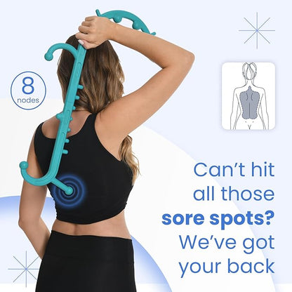 Back and Neck Massager, Full Body Trigger Point Tool, Stick for Pain Relief, Pressure Point Tool, Cane, Hook, Muscle Knot Remover