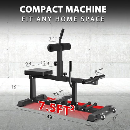 GMWD Adjustable Seated Calf Raise Machine with Band Pegs for Leg Training and Exercise - Home Gym Equipment
